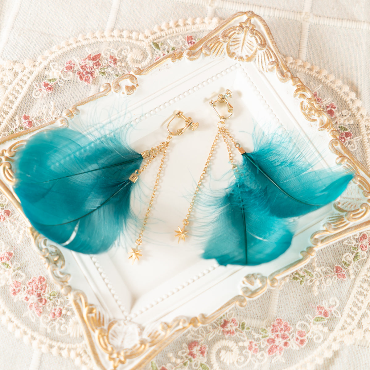 【cielkocka】羽イヤリング