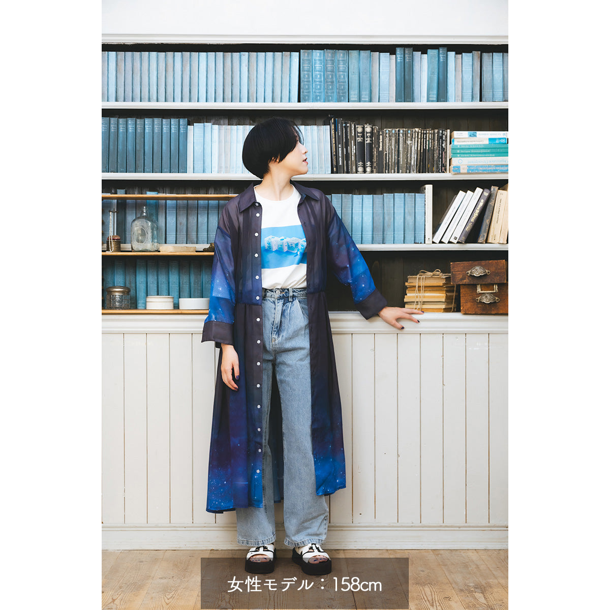 【cielkocka】ナイトグロウシアーワンピース