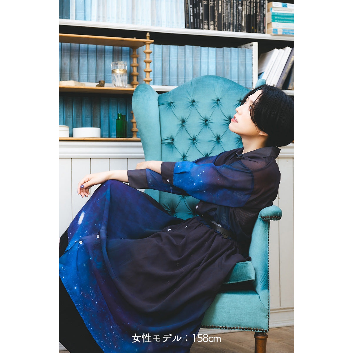 【cielkocka】ナイトグロウシアーワンピース