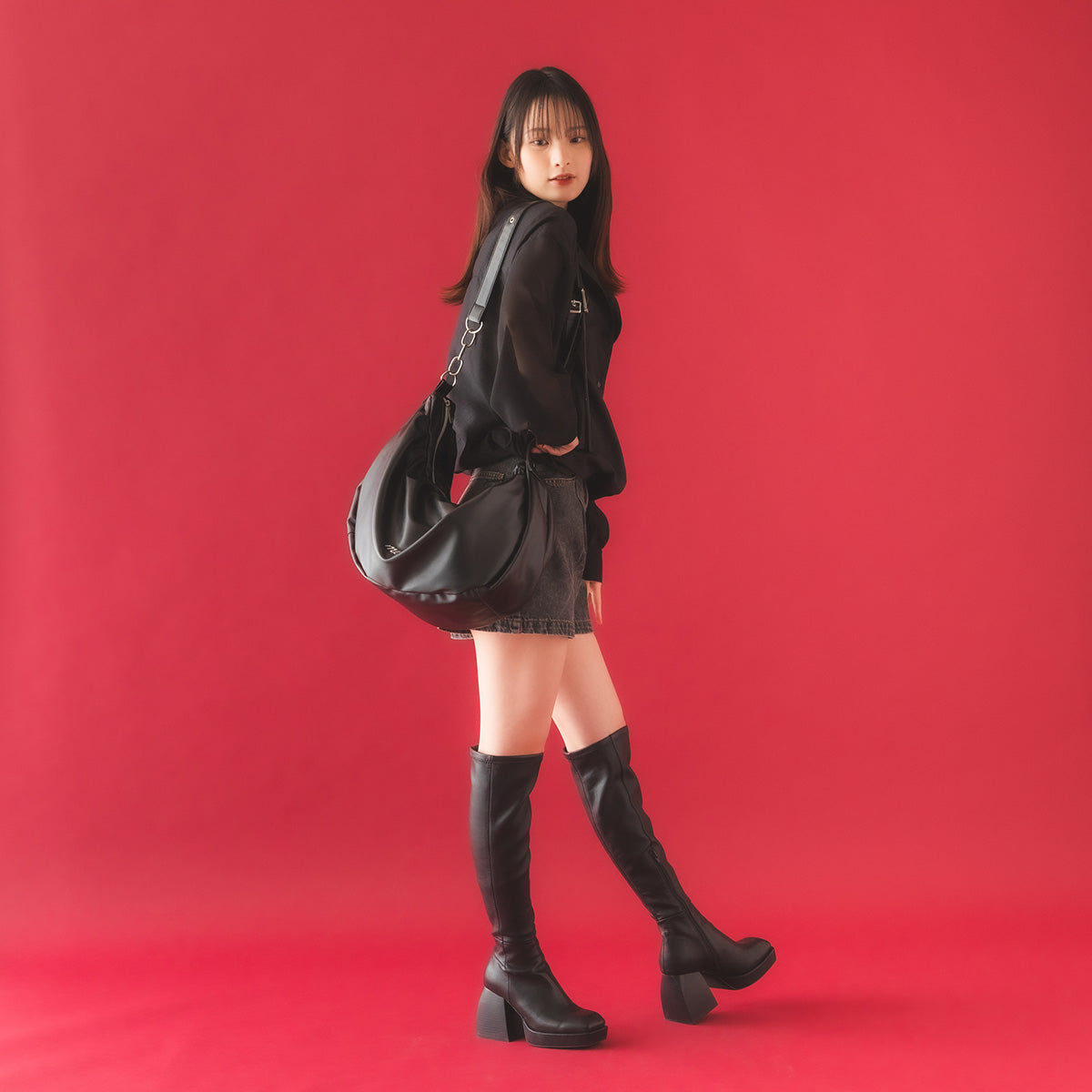 【mew】ギャザーショルダーバッグ