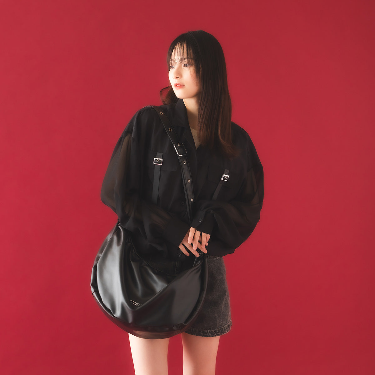 【mew】ギャザーショルダーバッグ