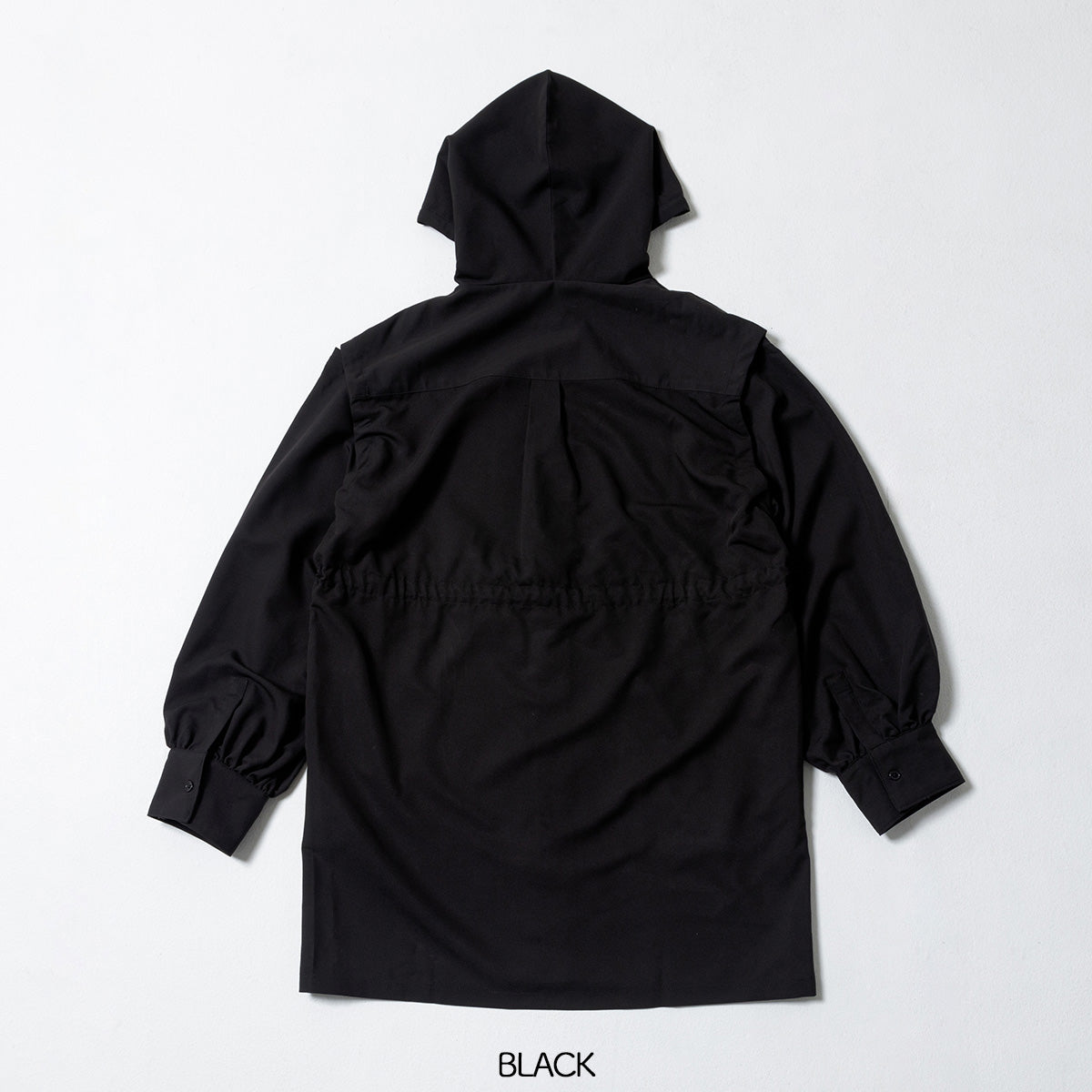 【mew】3WAYフードシャツ(GRAY/BLACK)