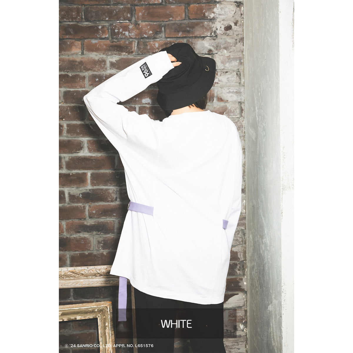 【クロミ×mew】ベルト LS Tシャツ(BLACK/WHITE)