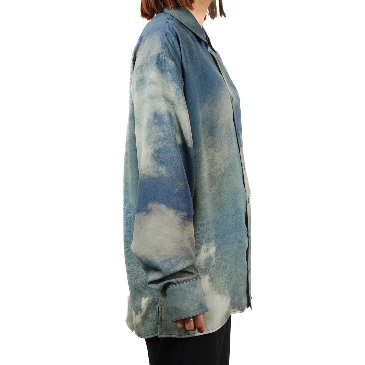 【cielkocka】アッシュブルーシャツ