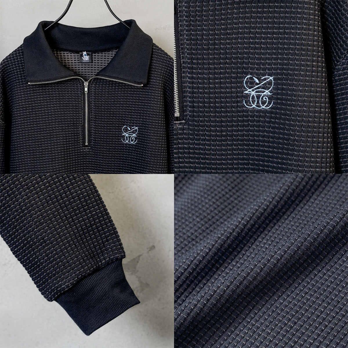 【cielkocka】ハーフジップシャツ