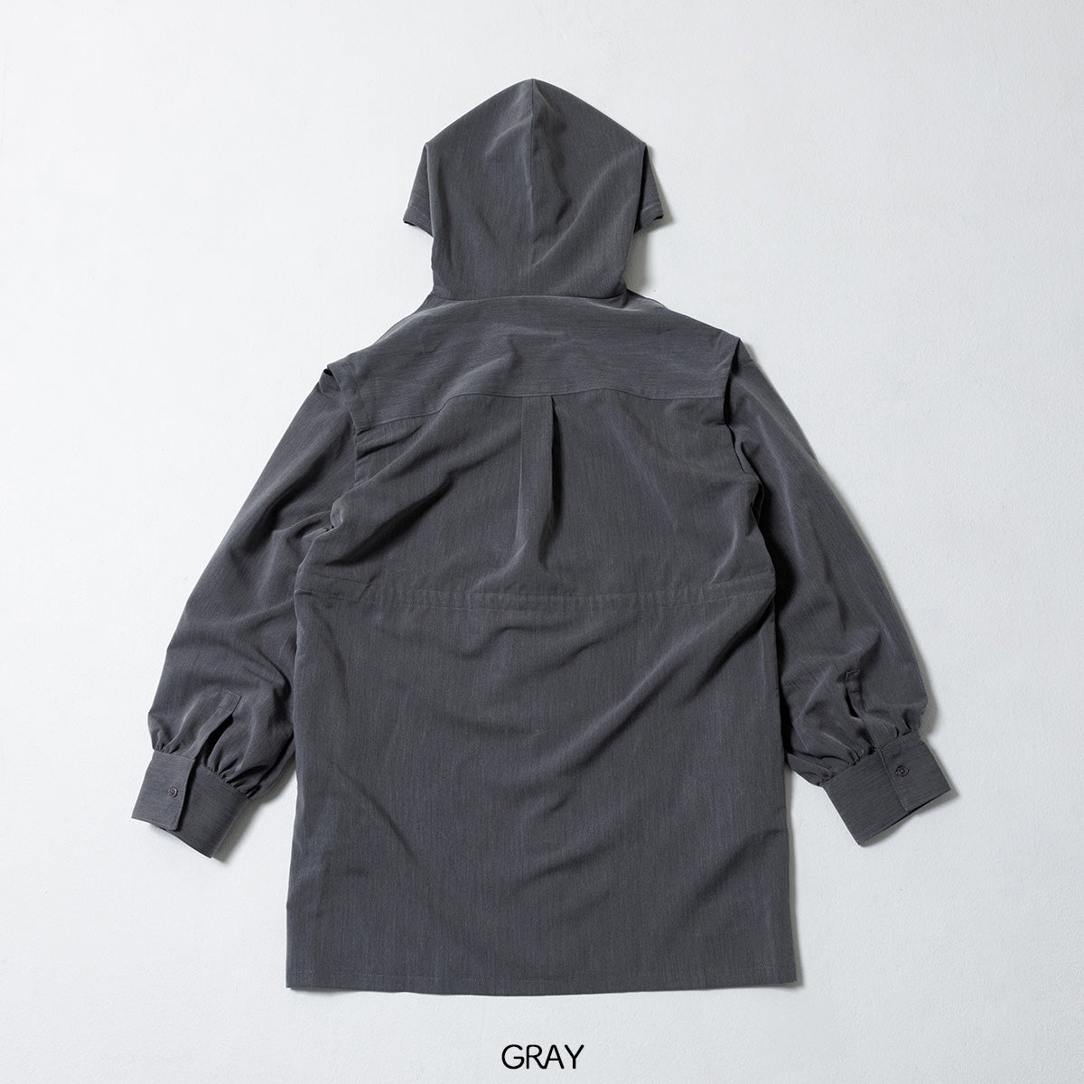 【mew】3WAYフードシャツ（GRAY／BLACK）