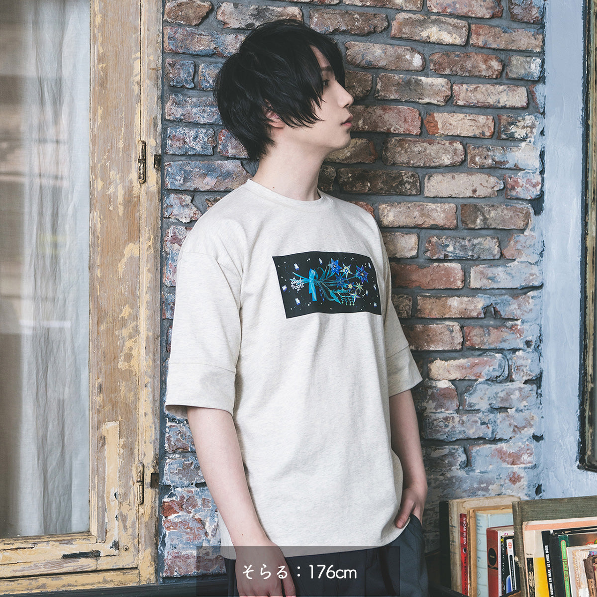 【cielkocka】花と星Tシャツ