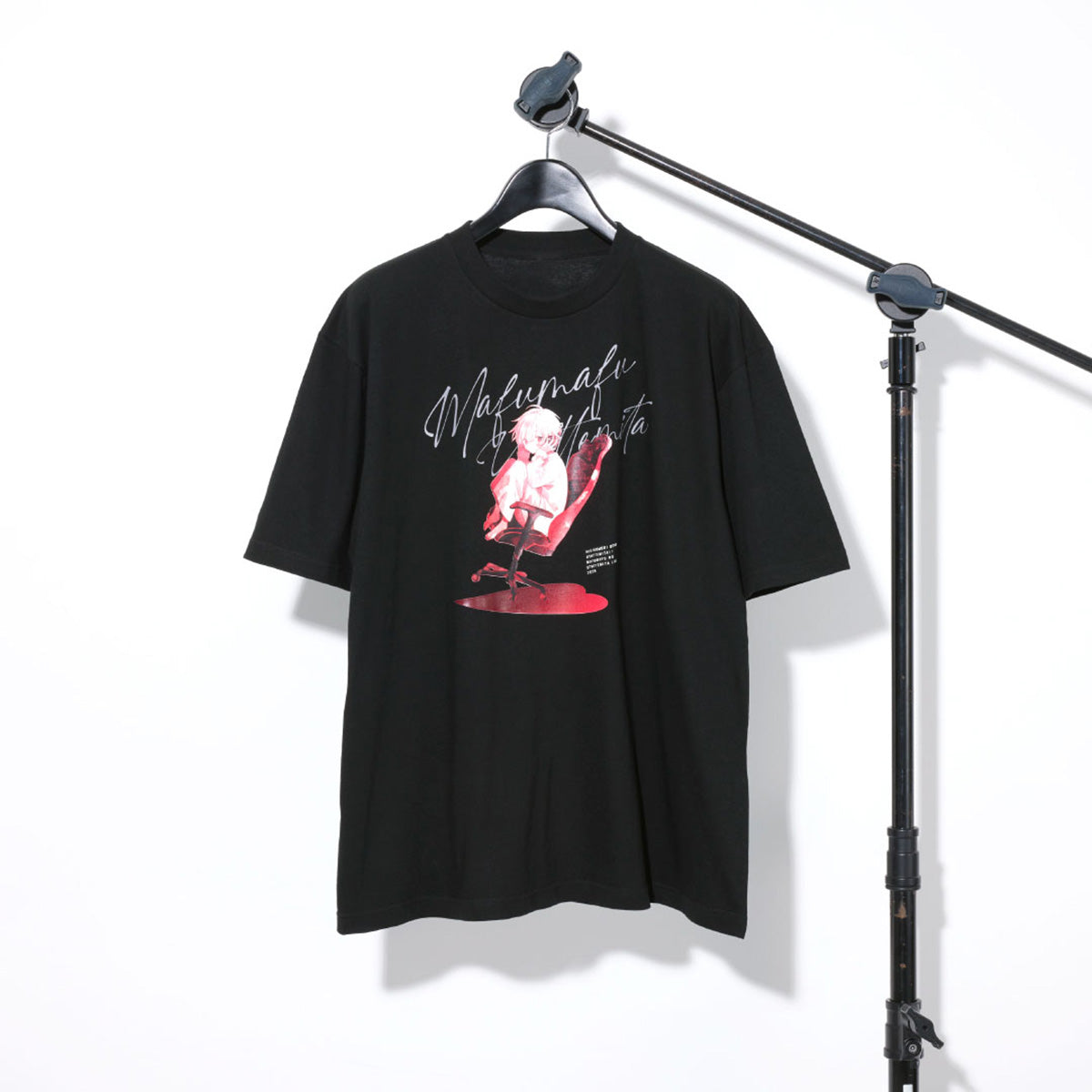 【まふまふ】まふまふひき歌Tシャツ-BLACK-