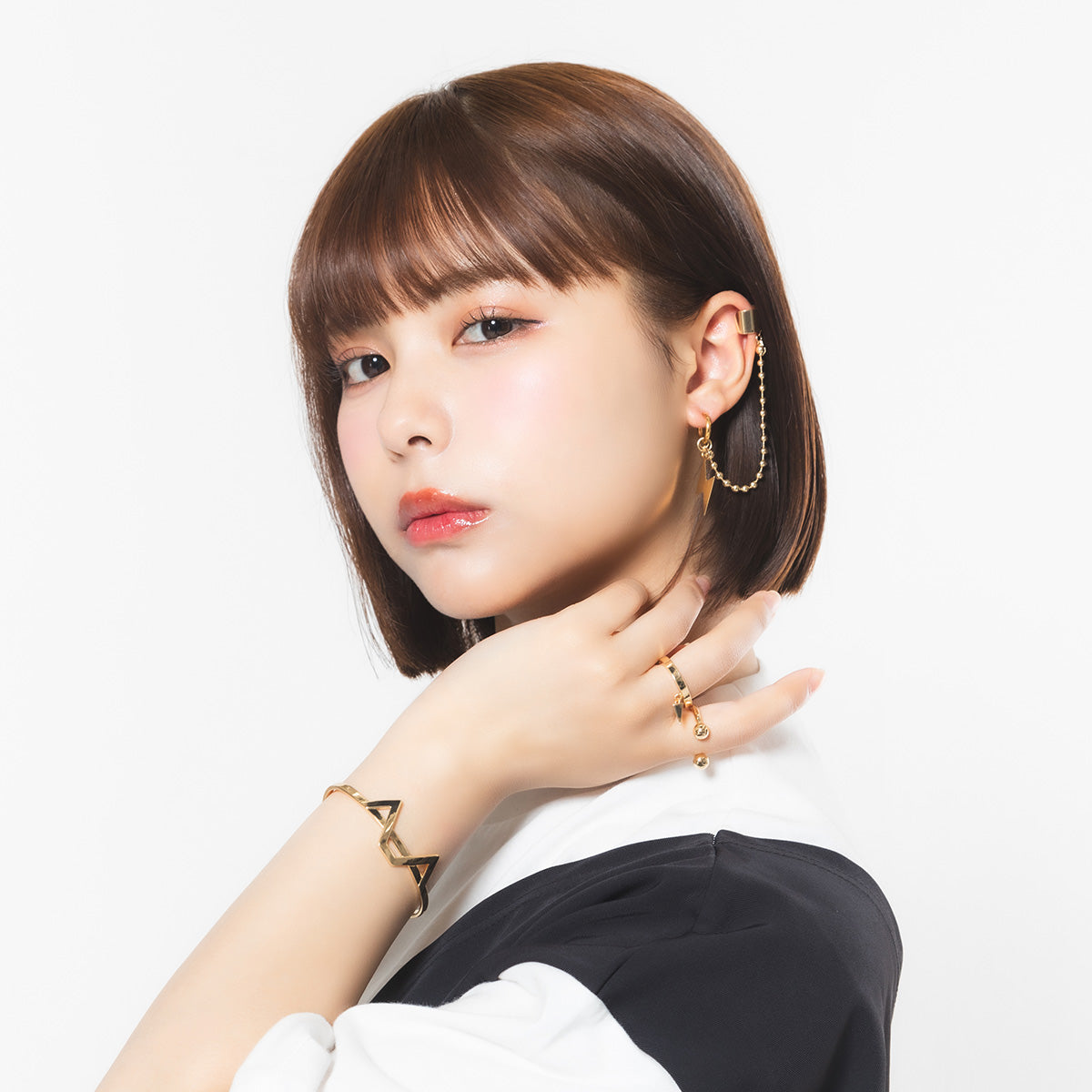 【mew】チェーンイヤーカフ（GLD）