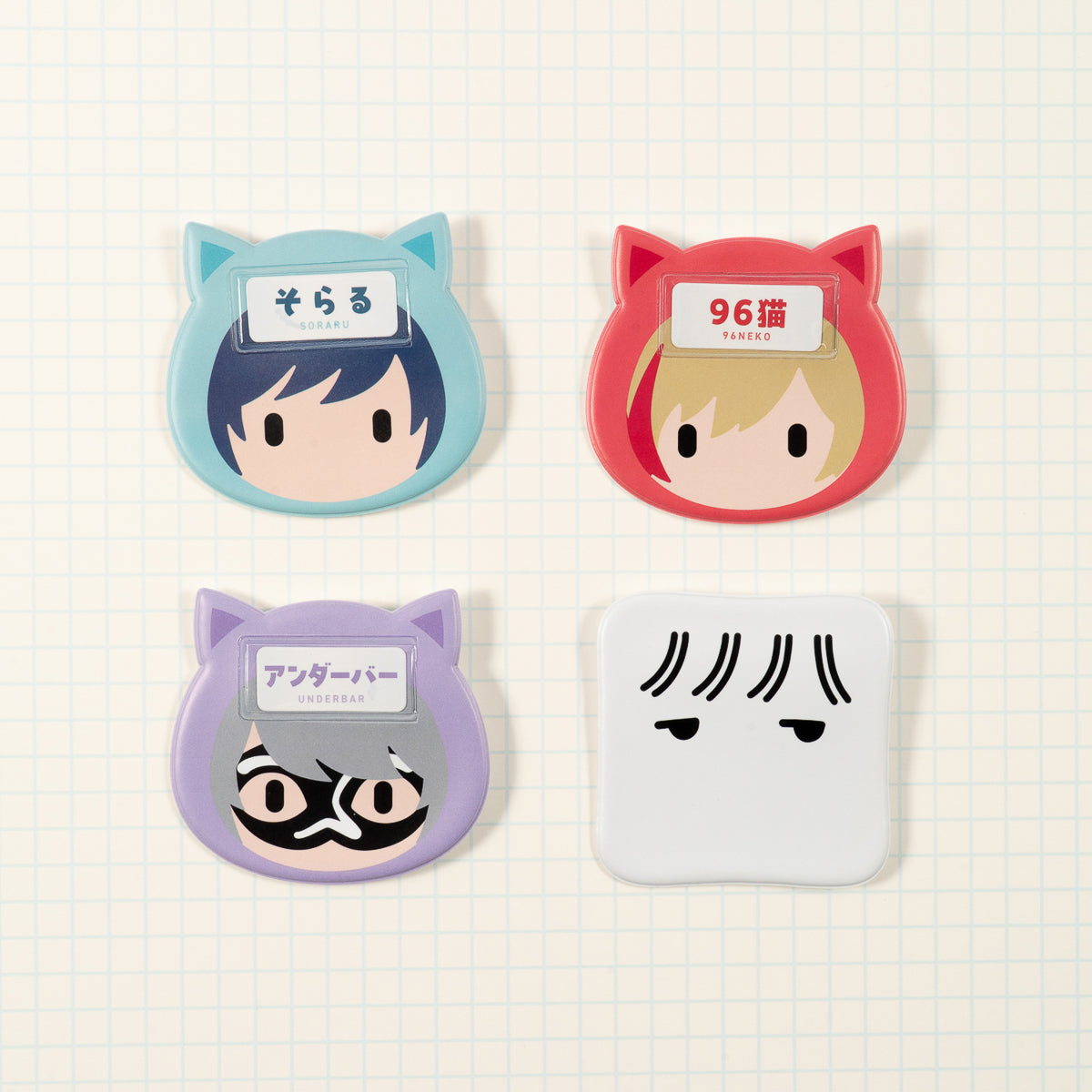 【POP UP Shop2025】ネームバッジ（そらる／96猫／アンダーバー／はんぺんくん）