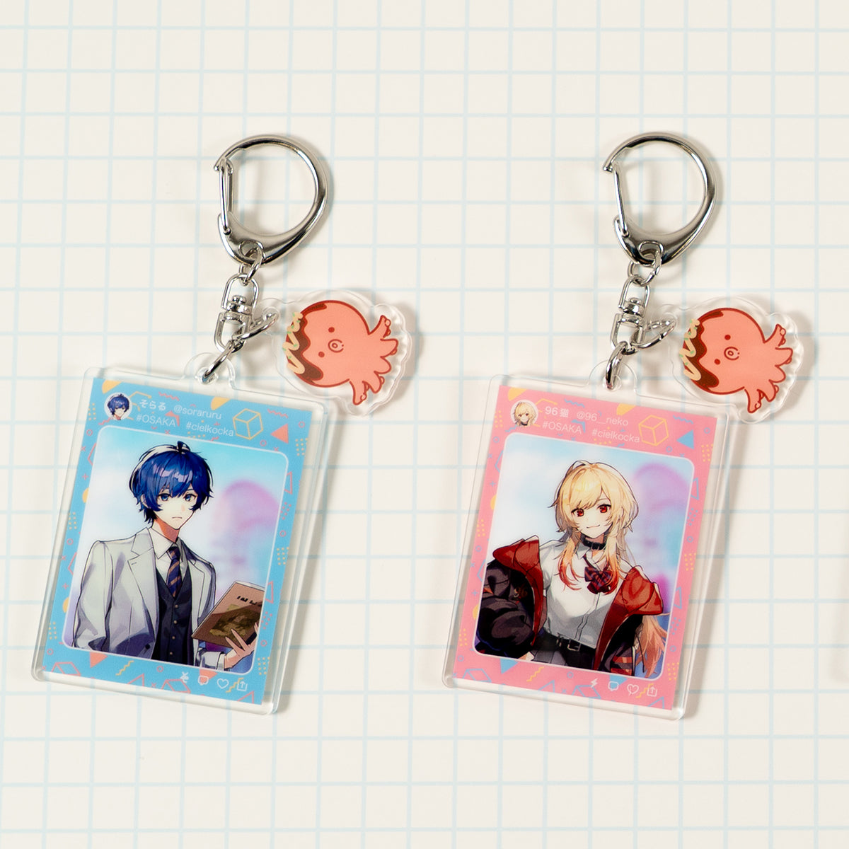 【POP UP Shop2025】梅田会場アクリルキーホルダー（そらる／96猫／アンダーバー／はんぺんくん）